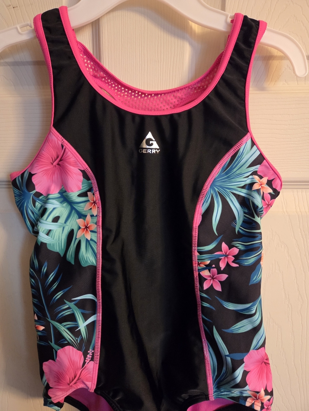 Gerry Girls' Botany Print Side 1-Piece Size 14 - Picture 2 of 12